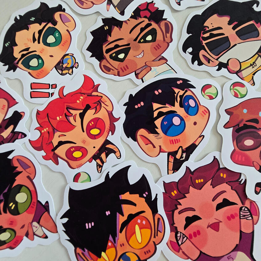 Haikyuu Die Cut Stickers